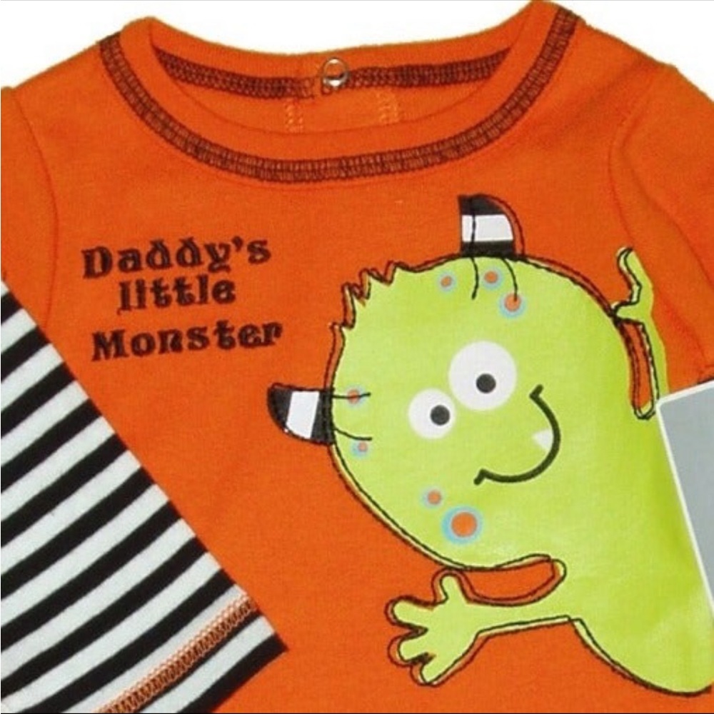 Daddy's Little Monster Bodysuit Halloween Boys Kids